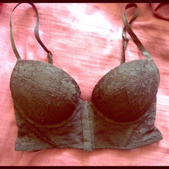 Black corset bra
