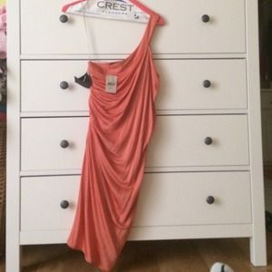 Salmon colored dress