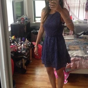 Navy eyelet sun dress