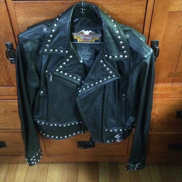 Black leather coat