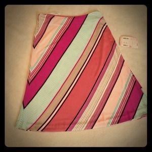 Yigal Azrourl bias cut striped skirt