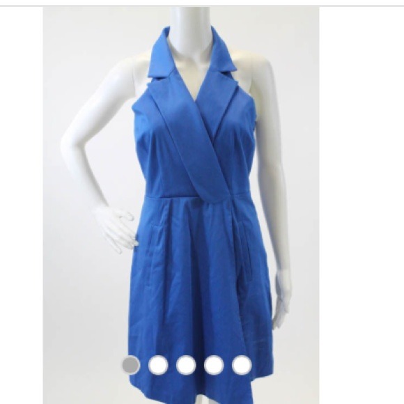 marc new york Dresses & Skirts - Marc New York Solid Blue Notch Collar Dress