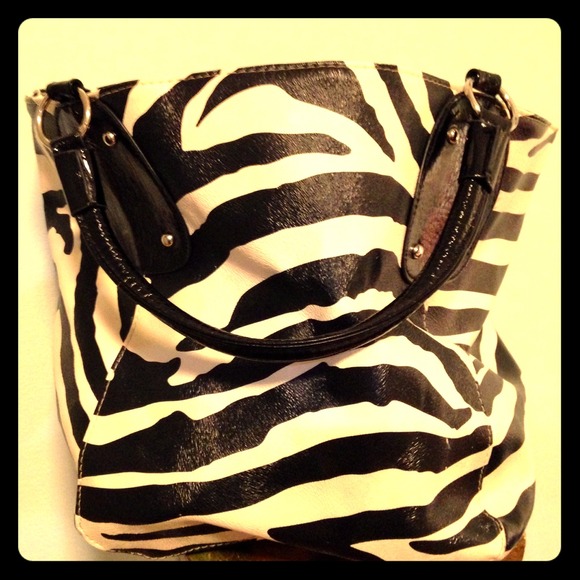 Large zebra striped purse.