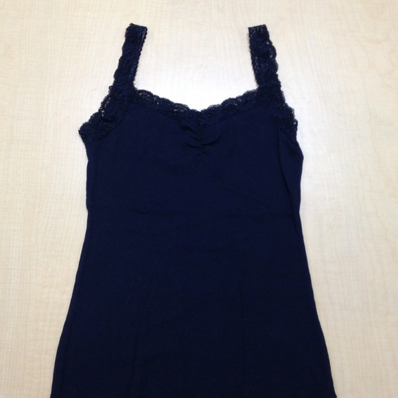 Black Lace Trim Tank