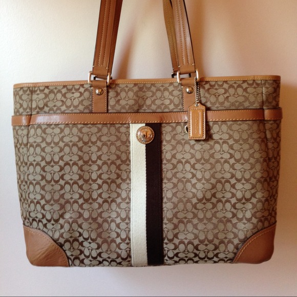 Coach large tote, as computer or diaper bag. - Picture 1 of 3
