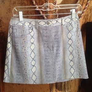 Snakeskin Print Skirt