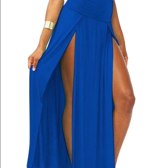 Maxi slit skirt