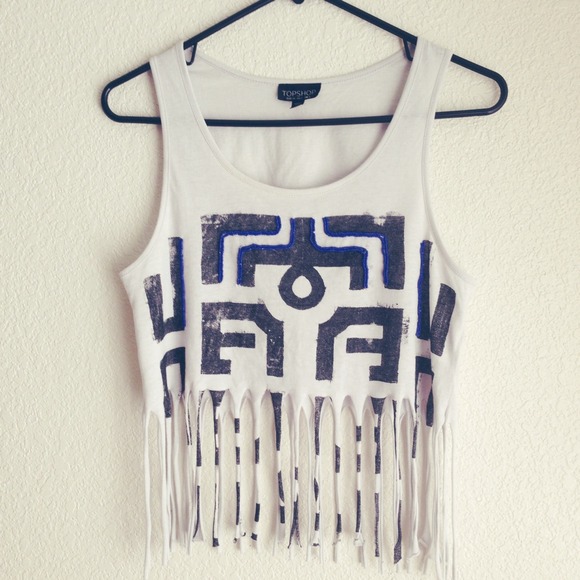 Tribal Fringe Crop Tank