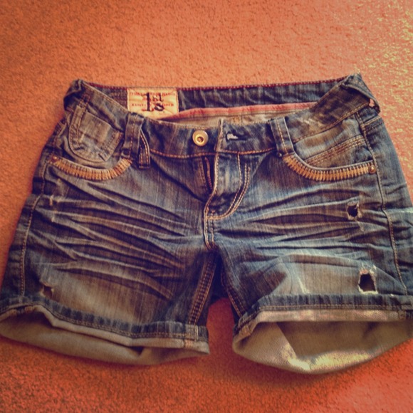Denim shorts
