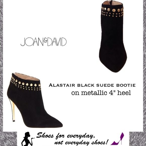Alastair black bootie in suede