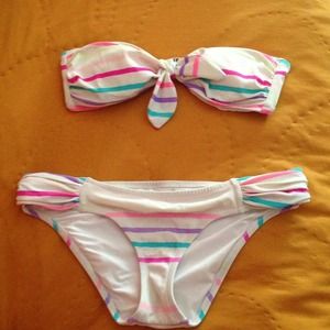 Brandy Melville Tee and Victoria's Secret Swim Set