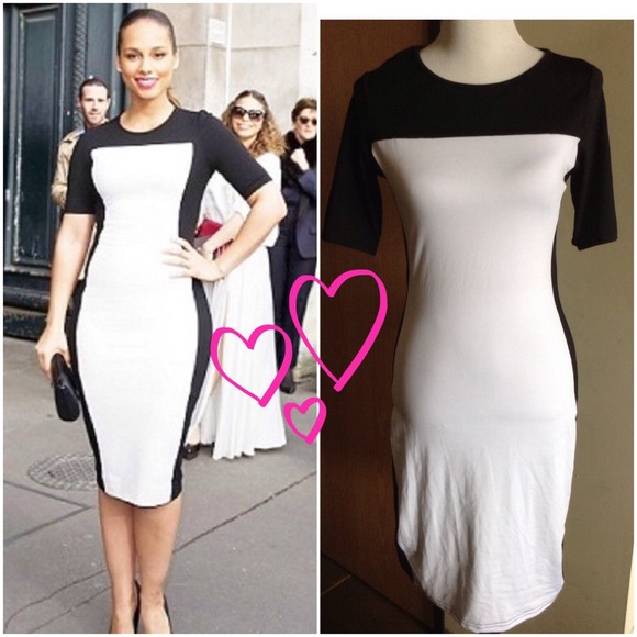 Dresses & Skirts - Black & white color block dress