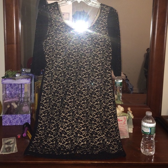 Black and nude Lace dress