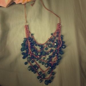 Green and rose gold necklace