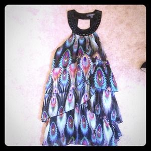 Funky summer embellished dress