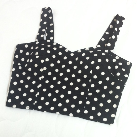 Charlotte Russe Tops - 🎉HP 6/20🎉 Polka Dot Crop Top