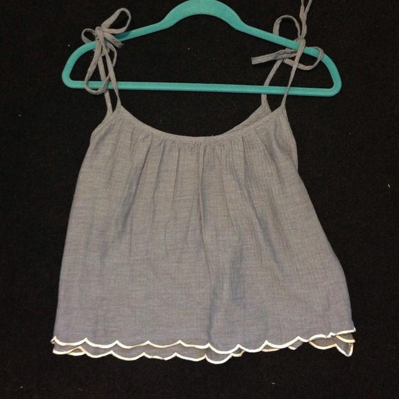 Scalloped Crop Top