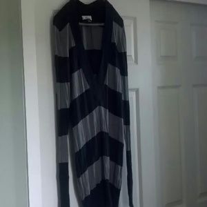 Blue and gray long sweater