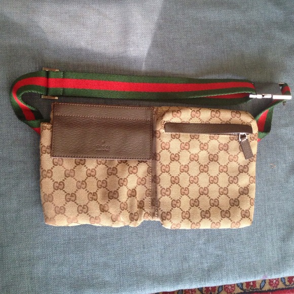 Gucci Handbags - Authentic Gucci Brown Monogram Belt Waist Bag