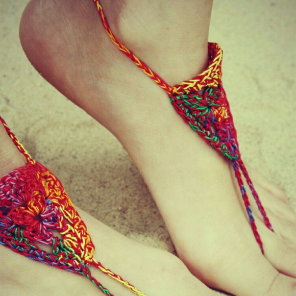 Bohemian foot ties handmade - Picture 2 of 4