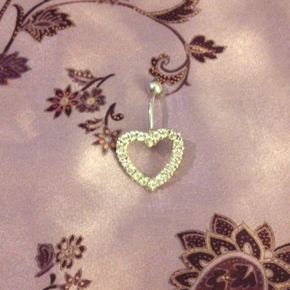 Heart belly button ring