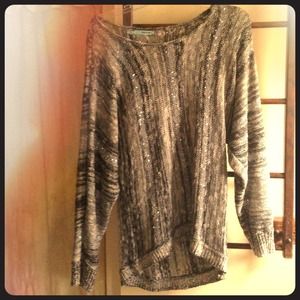 Grey and Black sparkly knit sweater from Maurices.