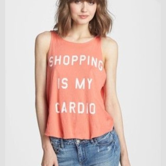 Wildfox "shopping is my cardio" Tank