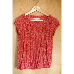 Loft red floral tee