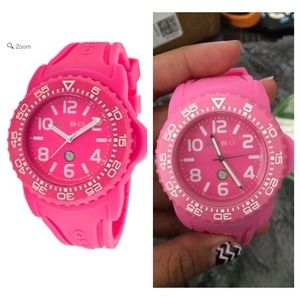 BRAND NEW:GEBO WOMEN's Pink Rubber Dial