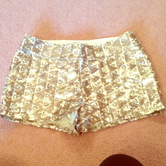 Gold sequins shorts