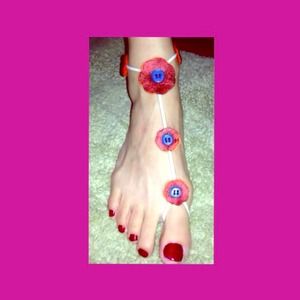 Handmade bare feet sandals. Peacefeet collection.