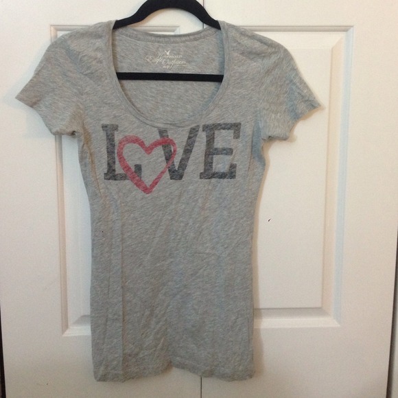 Heather Grey "Love" tee from American Eagle
