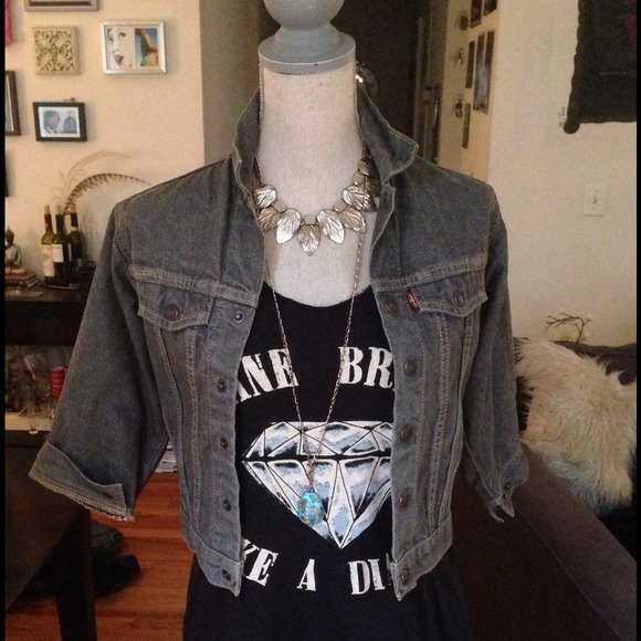 Cropped Vintage Levi Denim Jacket