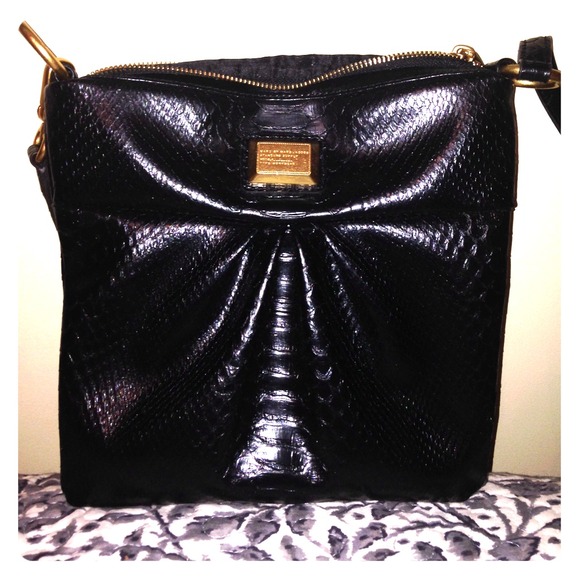 Black patten leather Marc Jacobs cross body bag