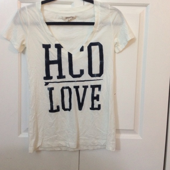 White & blue velvet print Hollister Tee