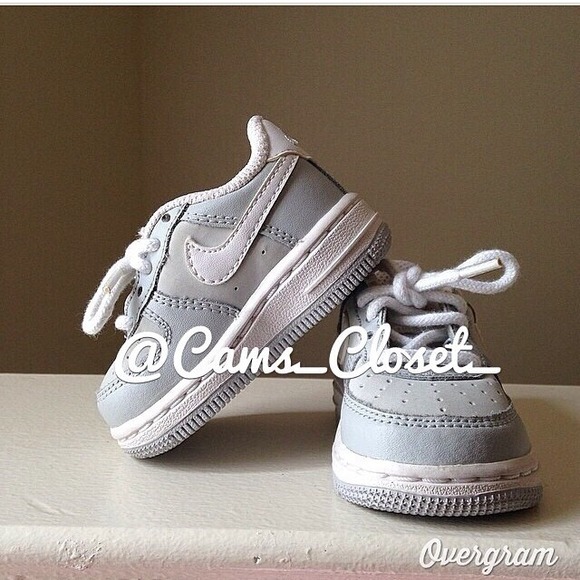 Grey/white Air Force 1s - Picture 1 of 3