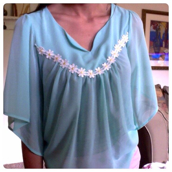 Flower Chiffon Top - Picture 3 of 3