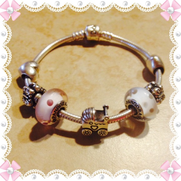 Pandora bracelet with charms