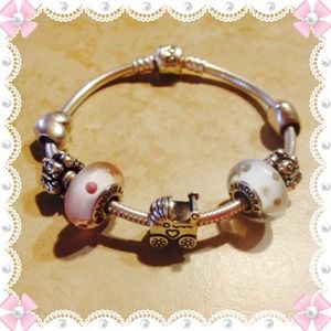 Pandora bracelet with charms