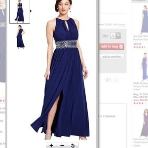 Homecoming Blue Keyhole R&M Richards Dress