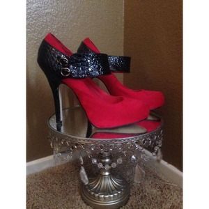 Red & Black Pumps
