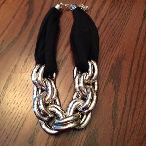 Chunky silver link necklace ...New