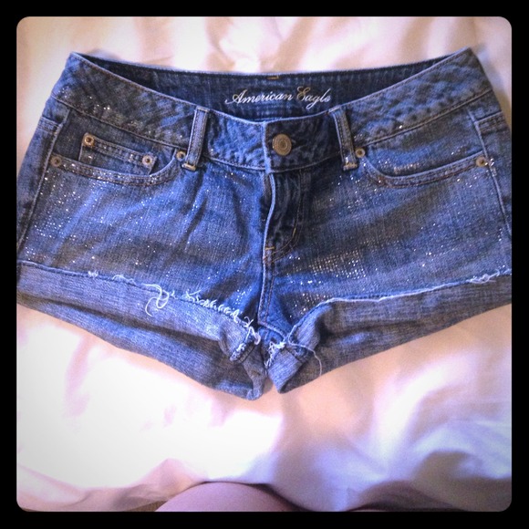 American Eagle Jean Sparkly Shorts