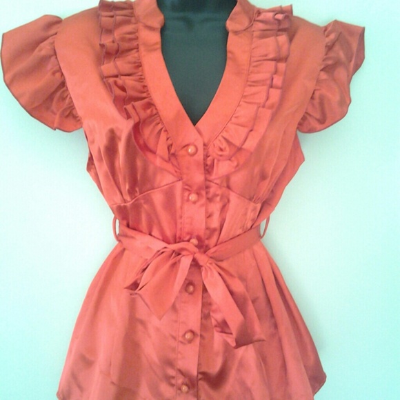 Bundled for @vvpink Red Blouse - Picture 2 of 3