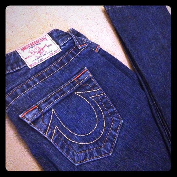 True Religion Dark Wash Skinny Jeans Size 24