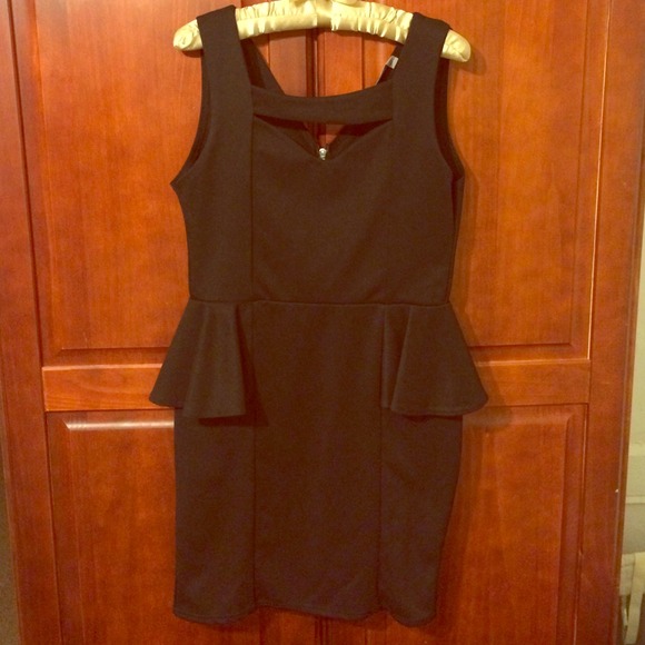 Black peplum dress