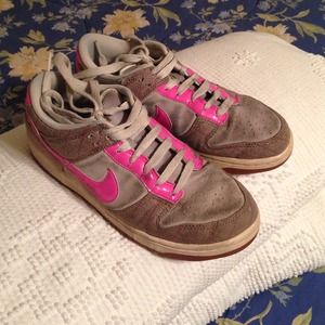 Nike tweed and pink sneakers