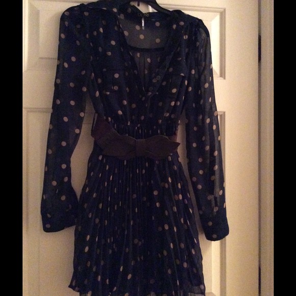 Button up polka dot dress
