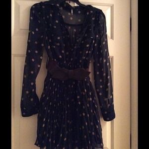 Button up polka dot dress