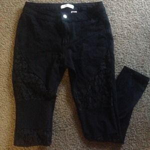 Black Lace Jeans